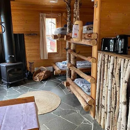 別荘 Wilderness Cabin At Huskyfarm Lake View イバロ